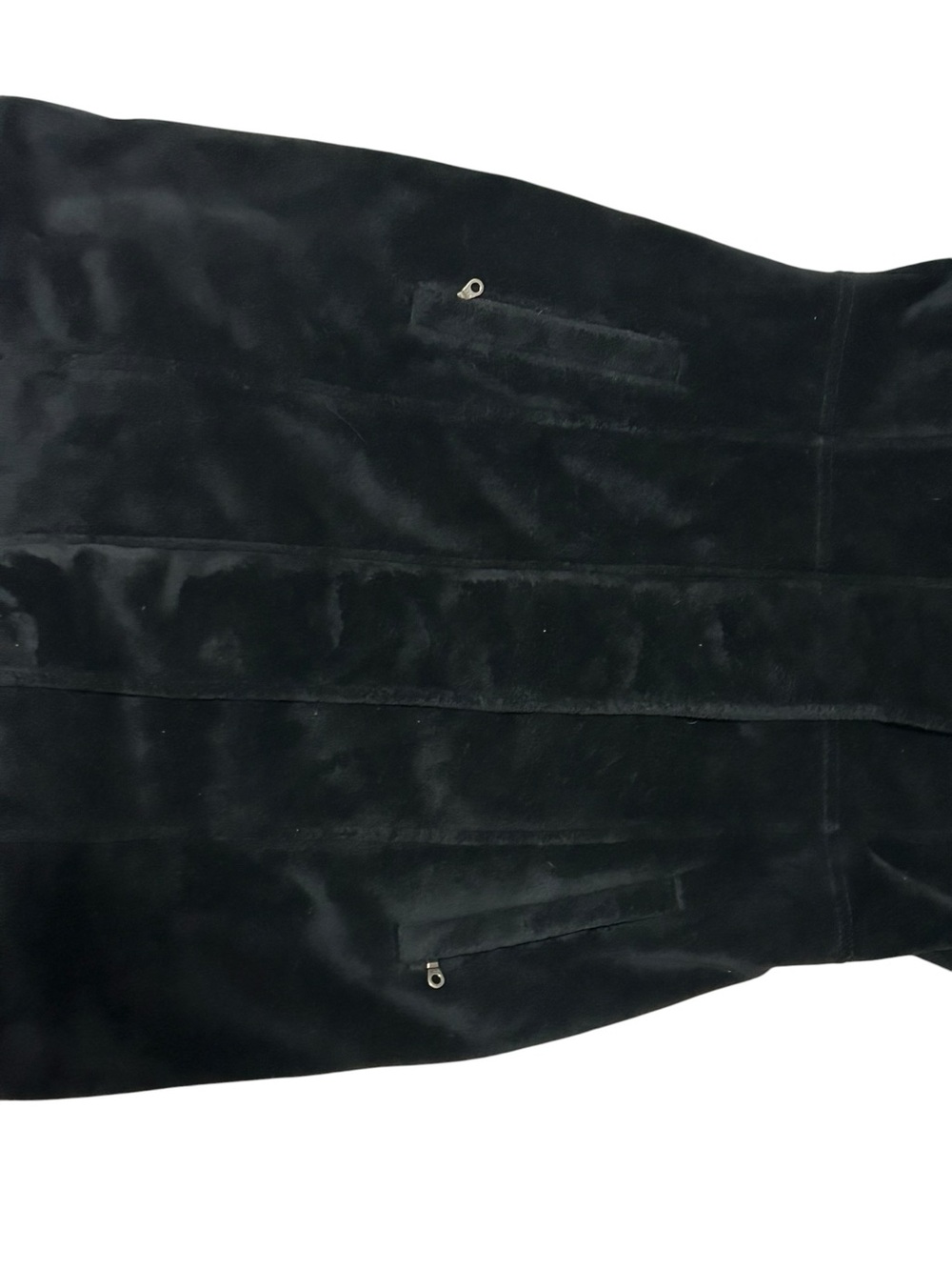 ATHLETA Minka Plush Fleece High Collar Neck Zip Longline Jacket Coat - Picture 4 of 5